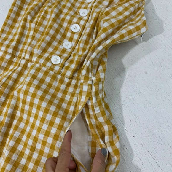 Petite Studio NYC Yellow Gingham Dress - Picture 6 of 14